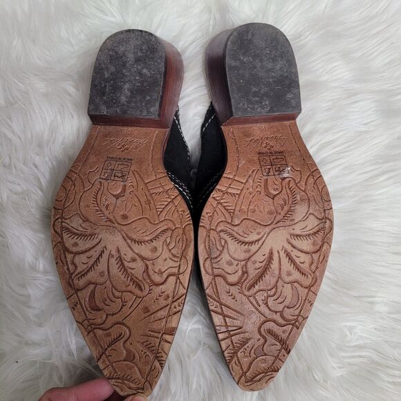 Patricia Nash Sz 8.5 Womens Battista Black Suede Pointed Toe Slip-On Mule Shoes - Picture 3 of 9